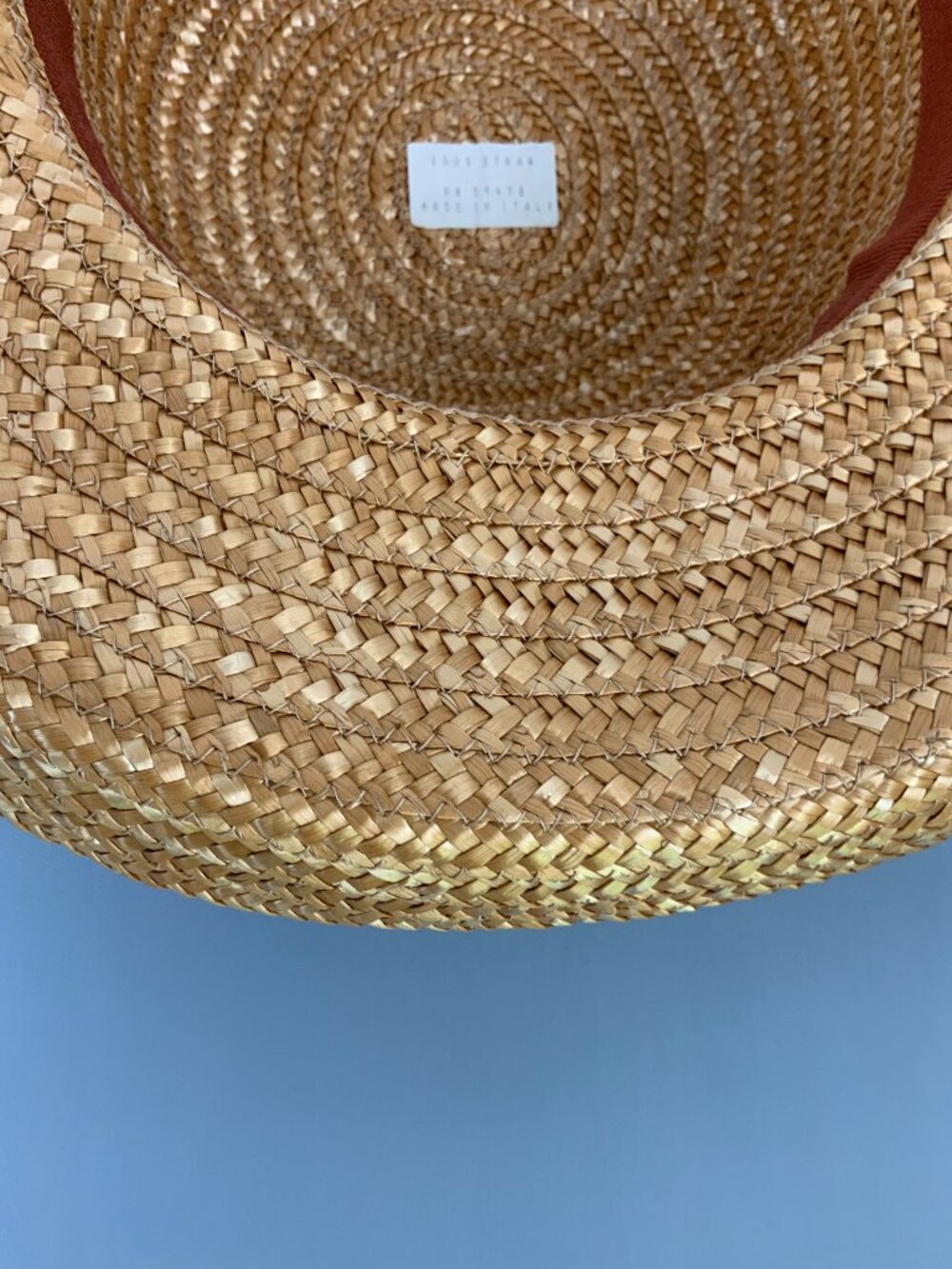 Natural Straw Sun Summer Hat by Filippo Catarzi Florence Italy Sz M - Picture 11 of 16